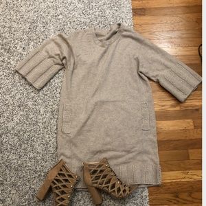 Cashmere long sweater/mini dress